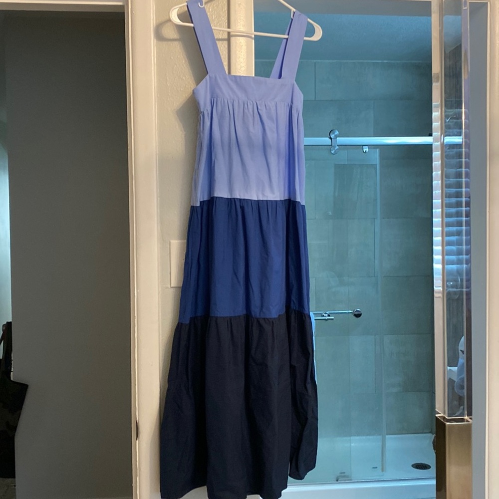 Zara Colorblock Blue Dress